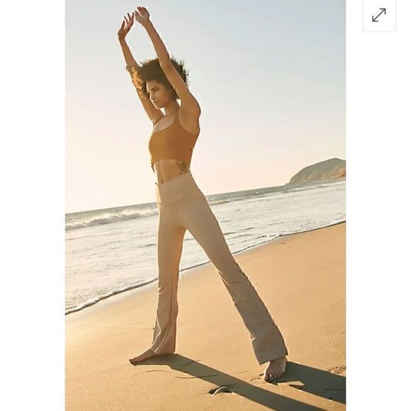 Free People Onzie Rib Studio Flare Pants - Picture 1 of 4